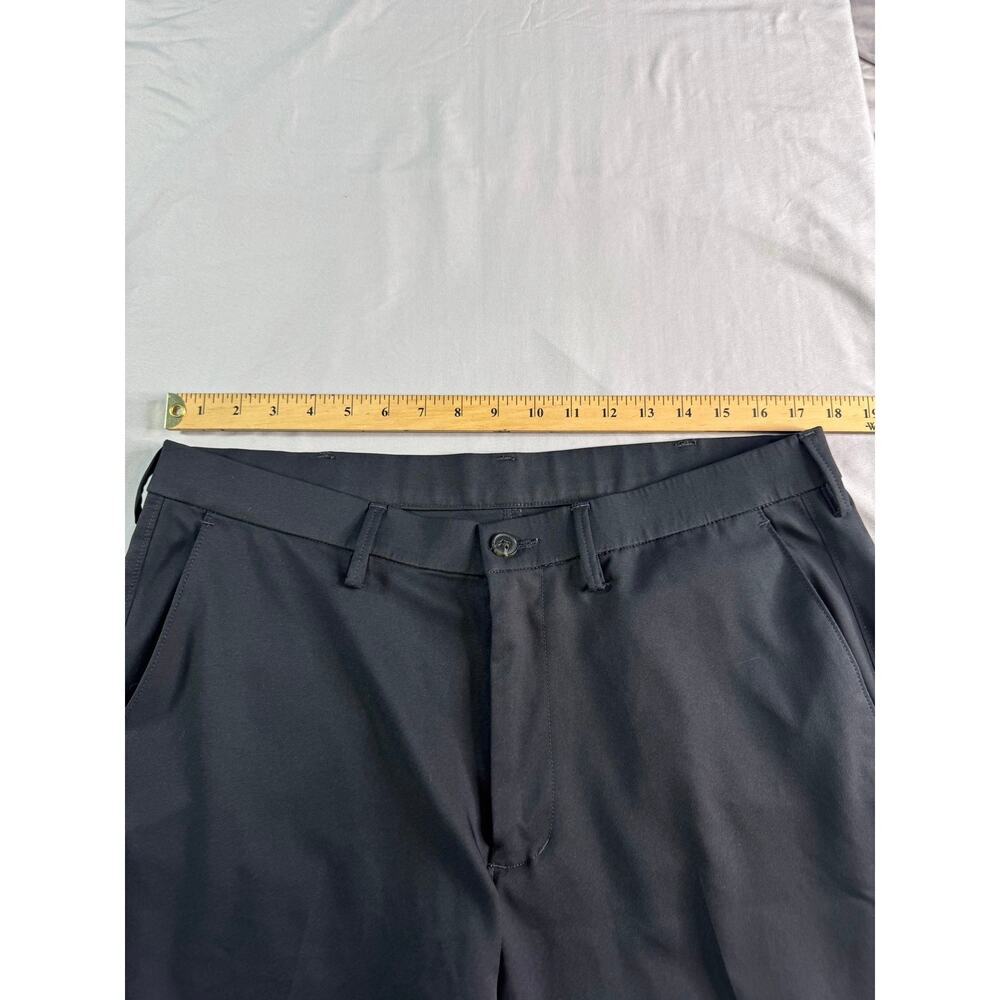 Haggar H26 Black Dress Pants Mens 36x32 Flat Front Career Stretch - Picture 7 of 8